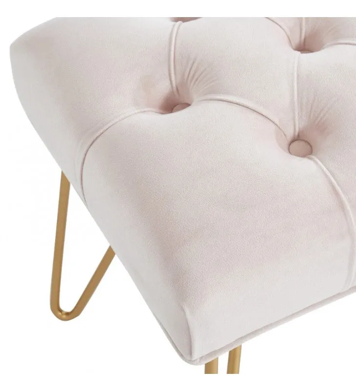 Inspire Vdara 401-833BSH Bench In Blush Pink/Gold