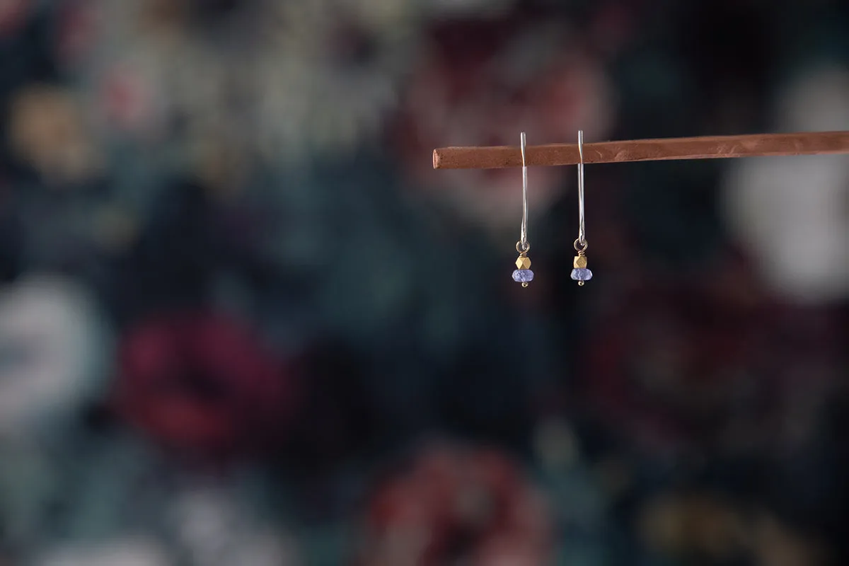 Iolite Floret Earrings | Silver