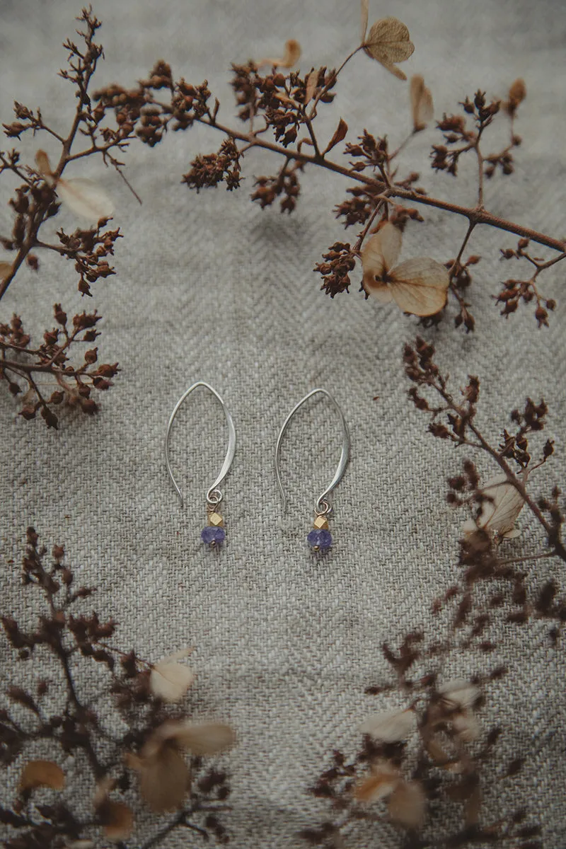 Iolite Floret Earrings | Silver