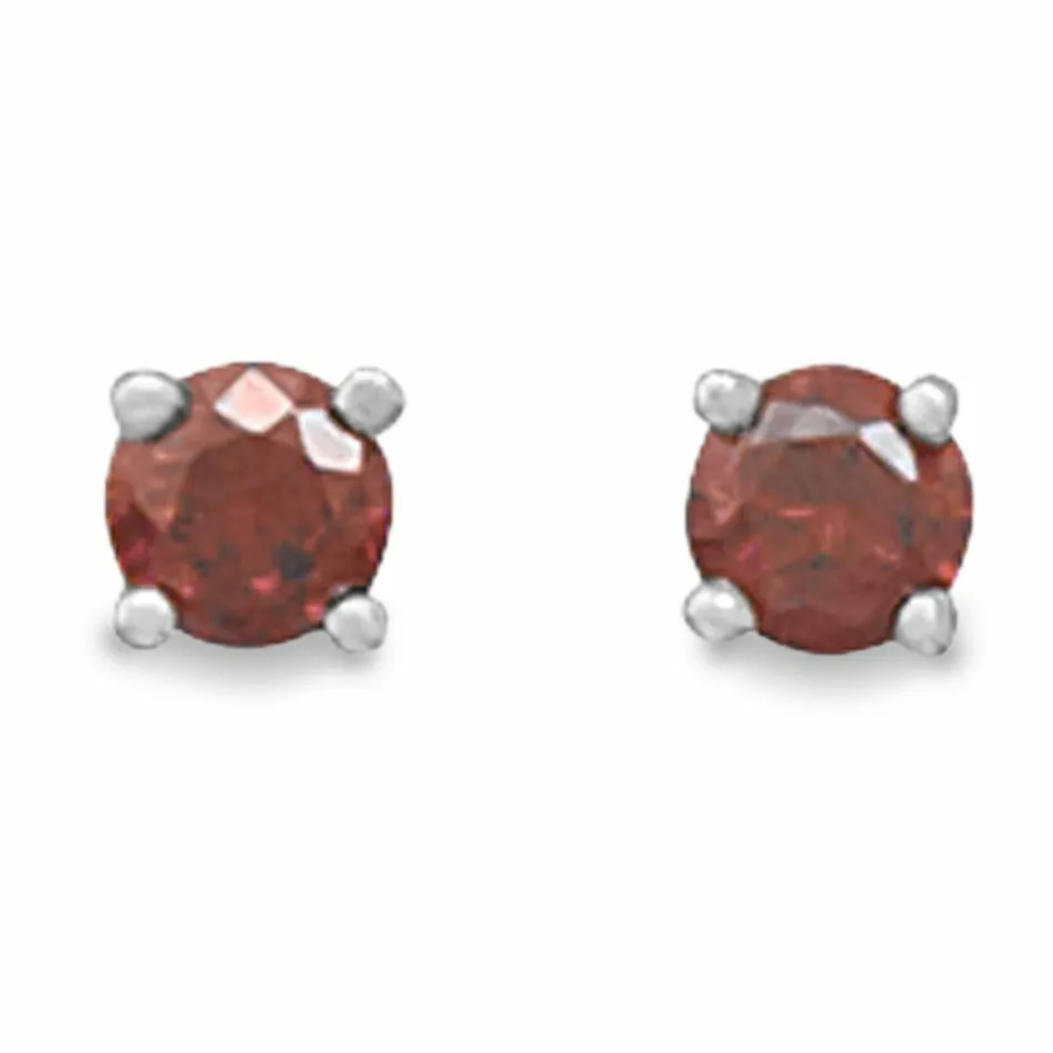 January Birthstone Stud Earrings