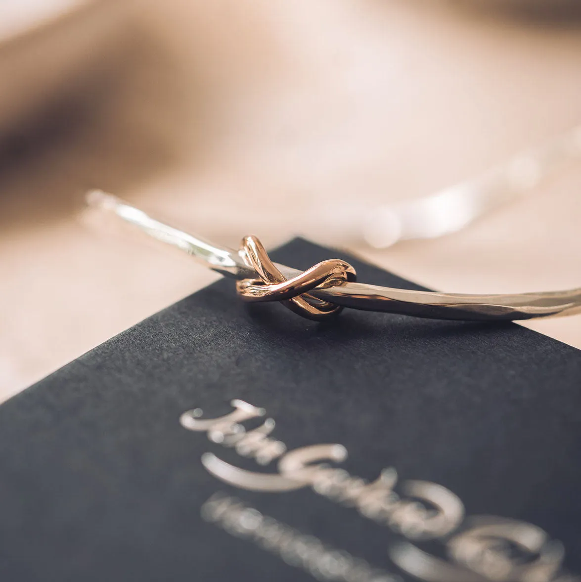 Jess 9ct Rose Gold Infinity Bangle