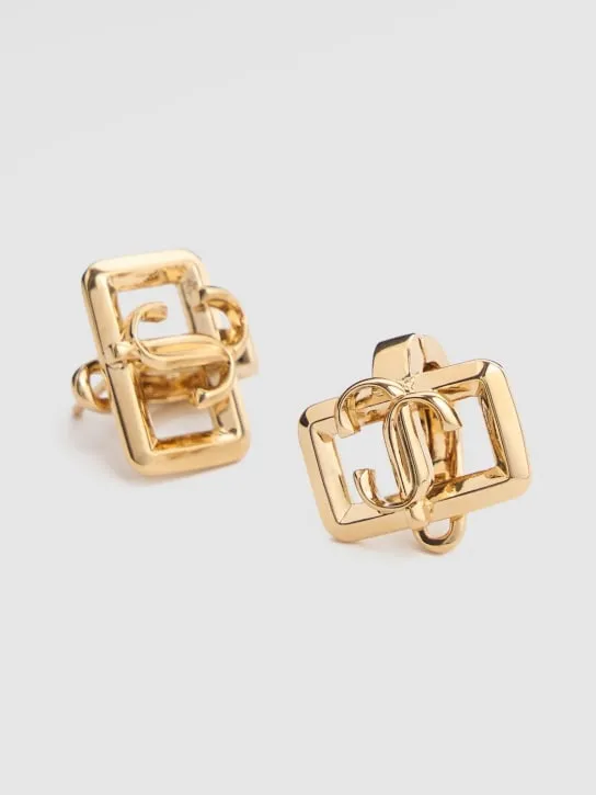 Jimmy Choo   Square metal stud earrings 