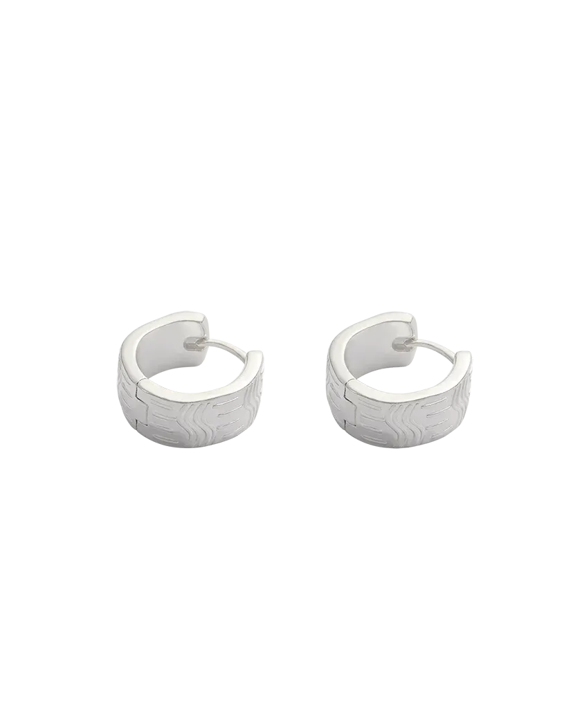 Kirstin Ash Glisten Hoops - Silver