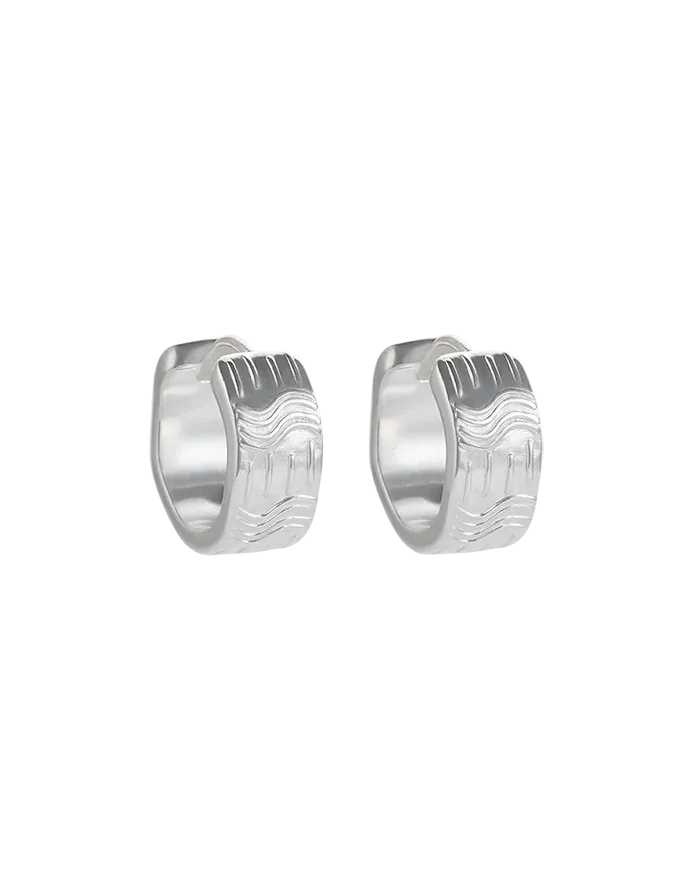 Kirstin Ash Glisten Hoops - Silver
