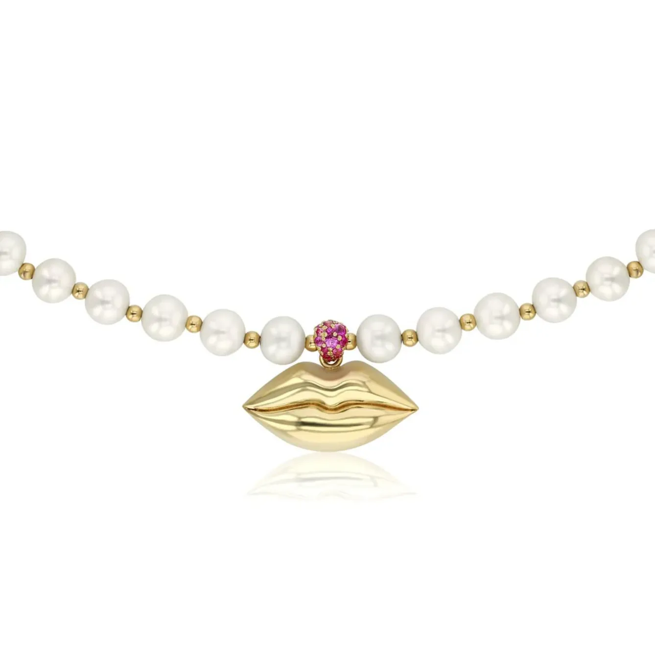 Kiss Pearl Necklace
