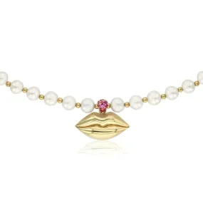 Kiss Pearl Necklace