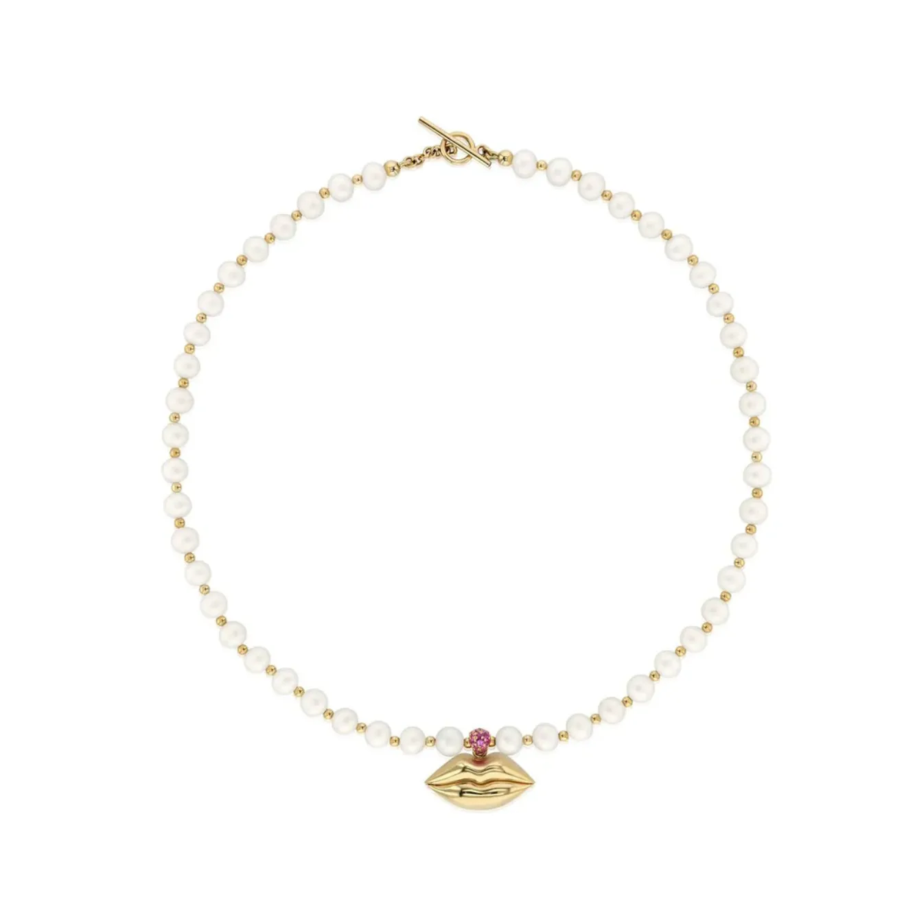 Kiss Pearl Necklace