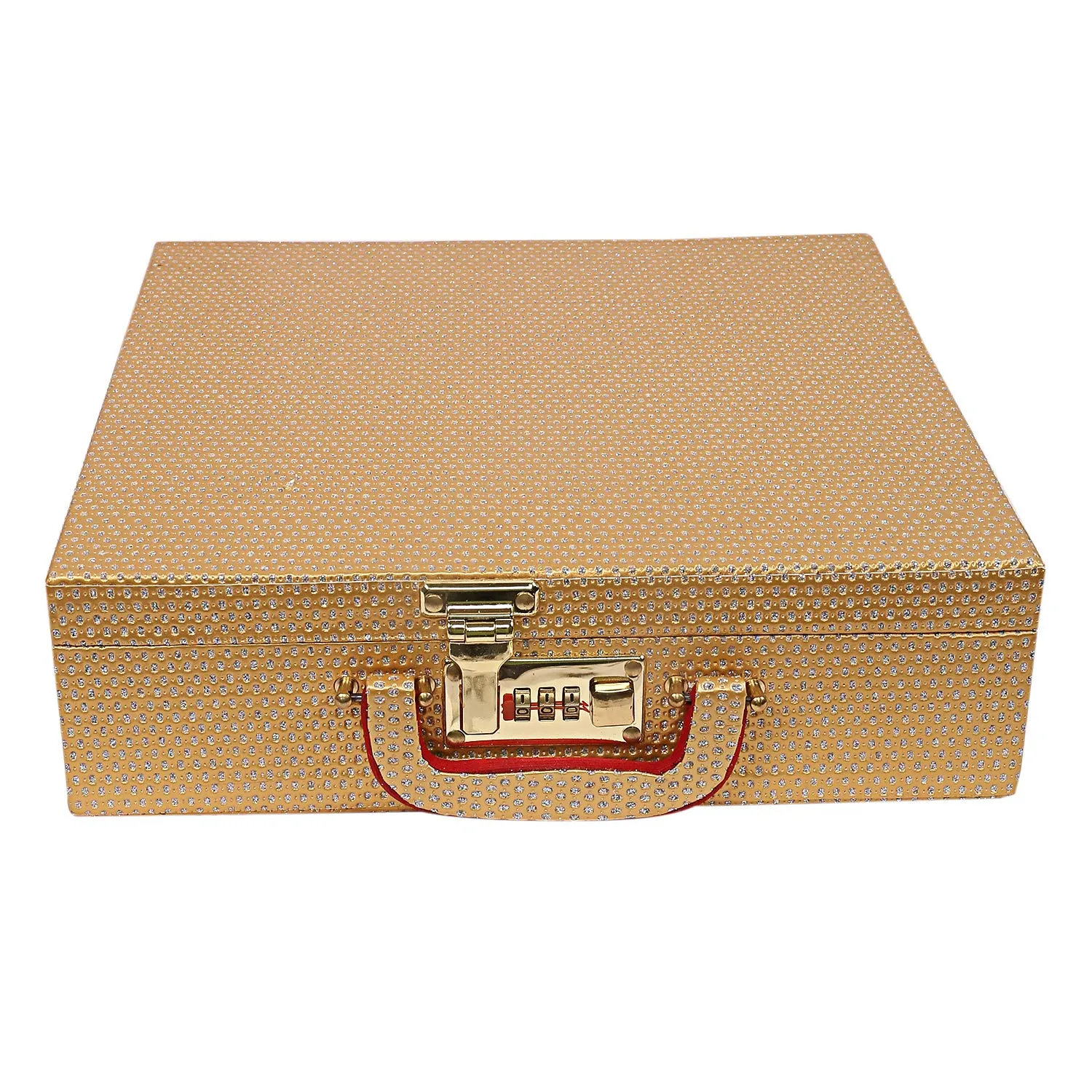 Kuber Industries Wooden 2 Pieces Four Rod Bangle Storage Box (Gold) -CTKTC8735