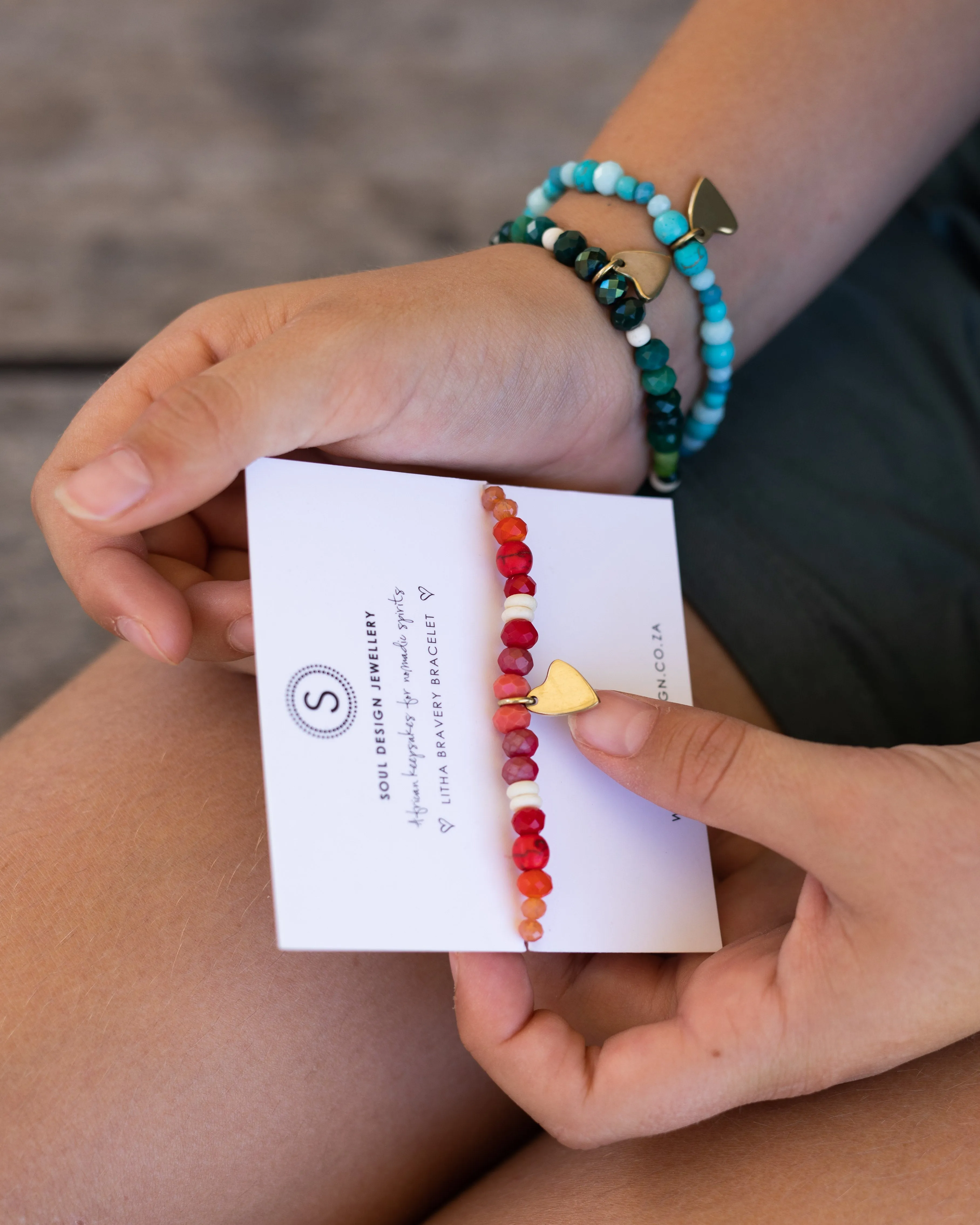 Litha Bravery Bracelet Grass Greens
