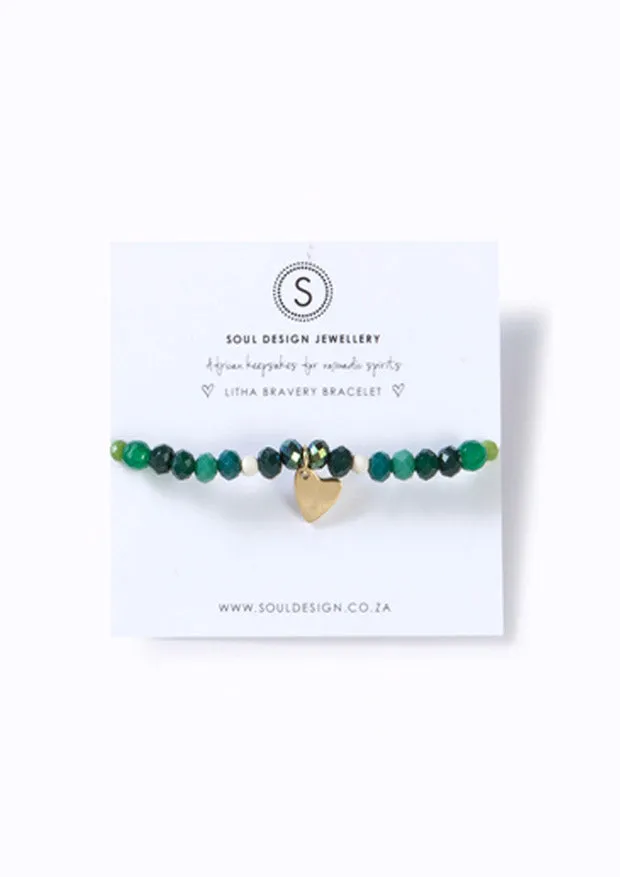 Litha Bravery Bracelet Grass Greens