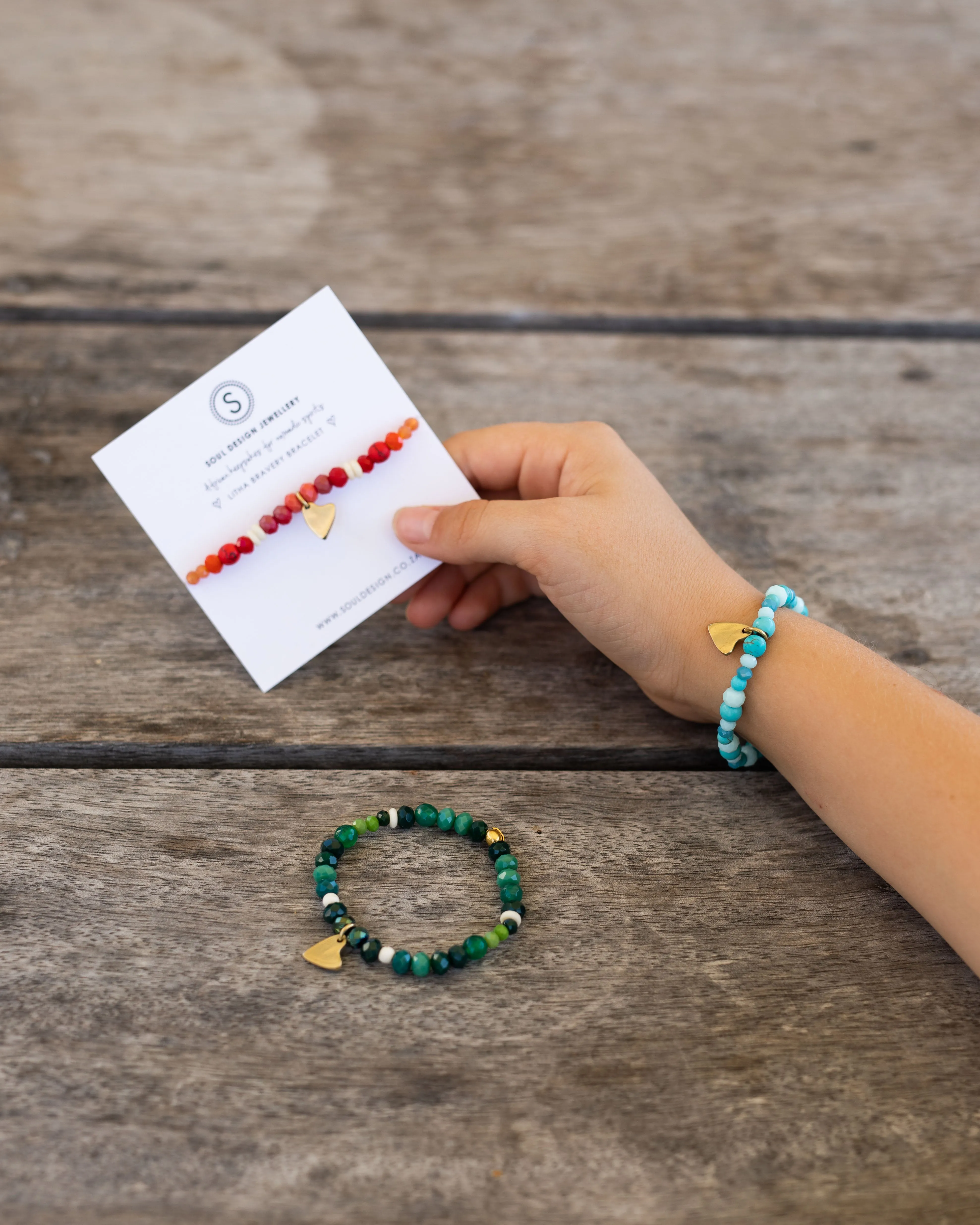 Litha Bravery Bracelet Grass Greens