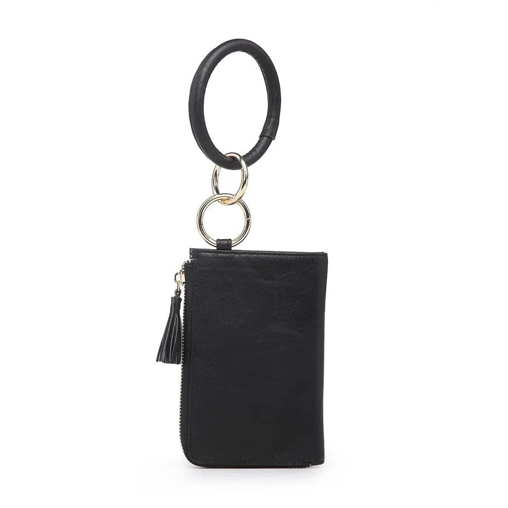 M1973 Wristlet Zipper Bangle/Wallet/Cardholder w/ Tassel