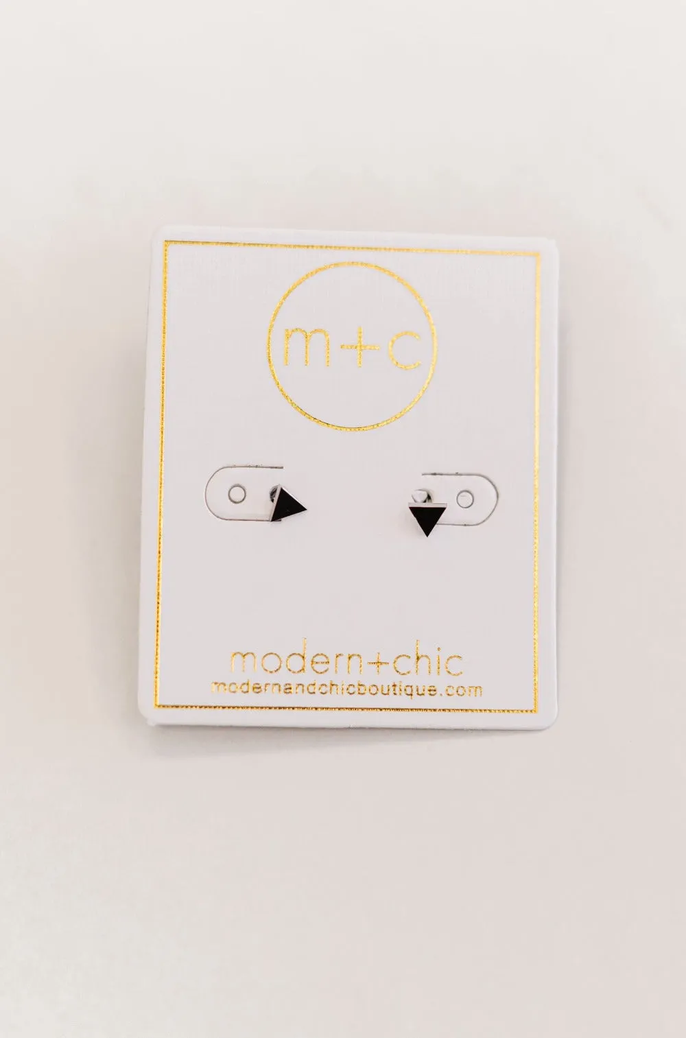 malala triangle earrings