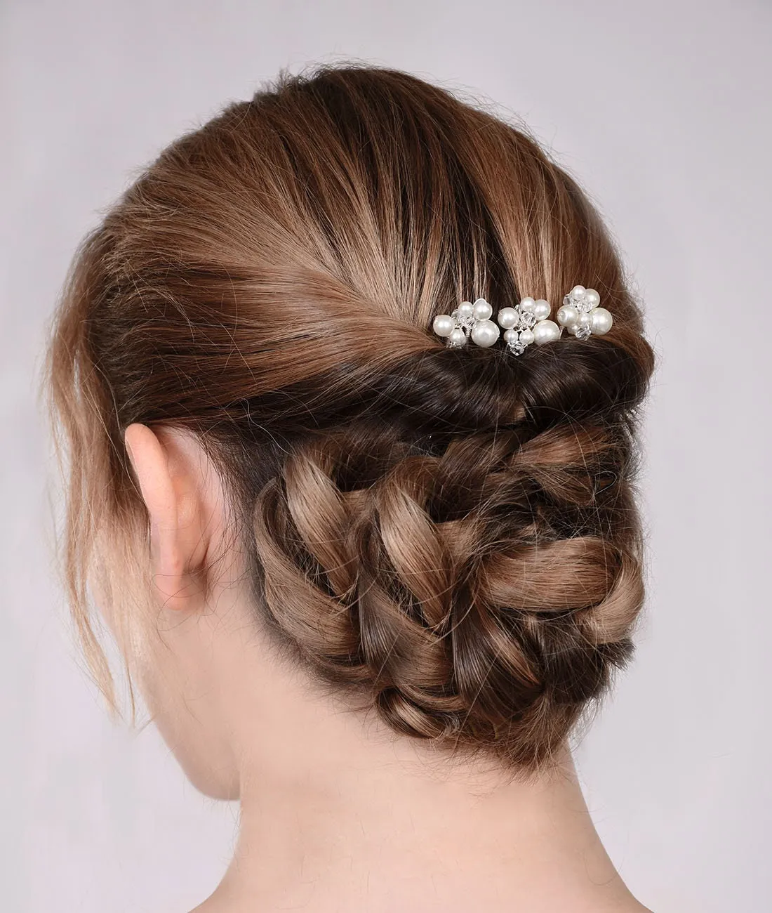 Mara Pearl and Crystal Hairpin Set of 2