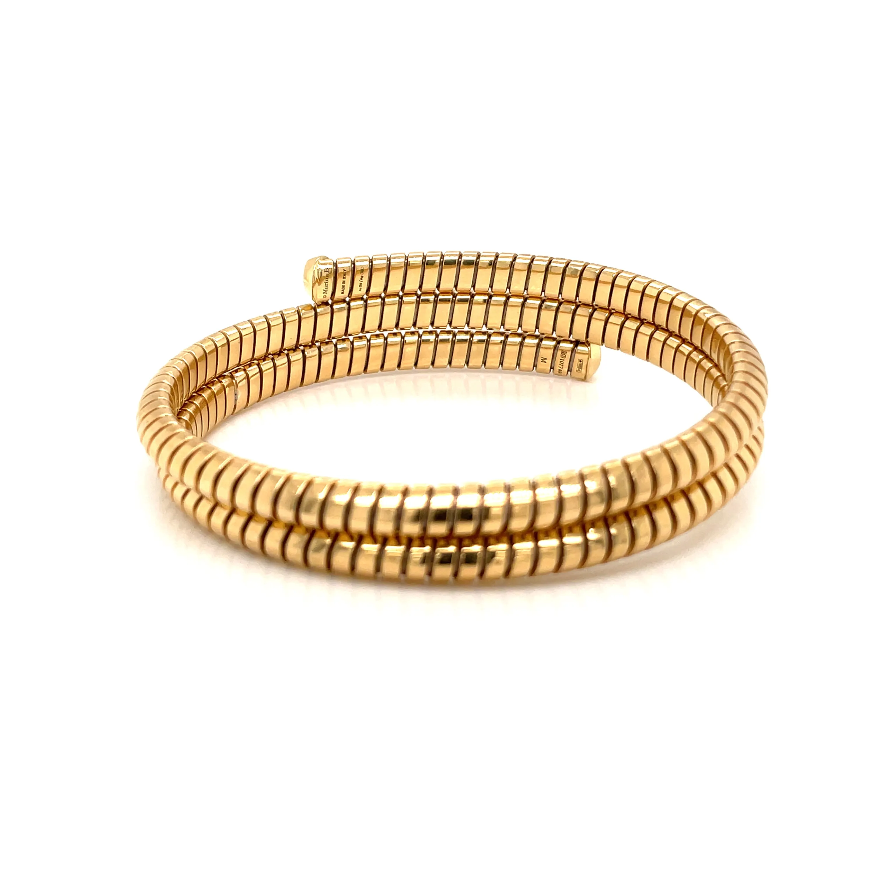 Marina B Trisolina Triple Pavé Diamond Gold Bangle