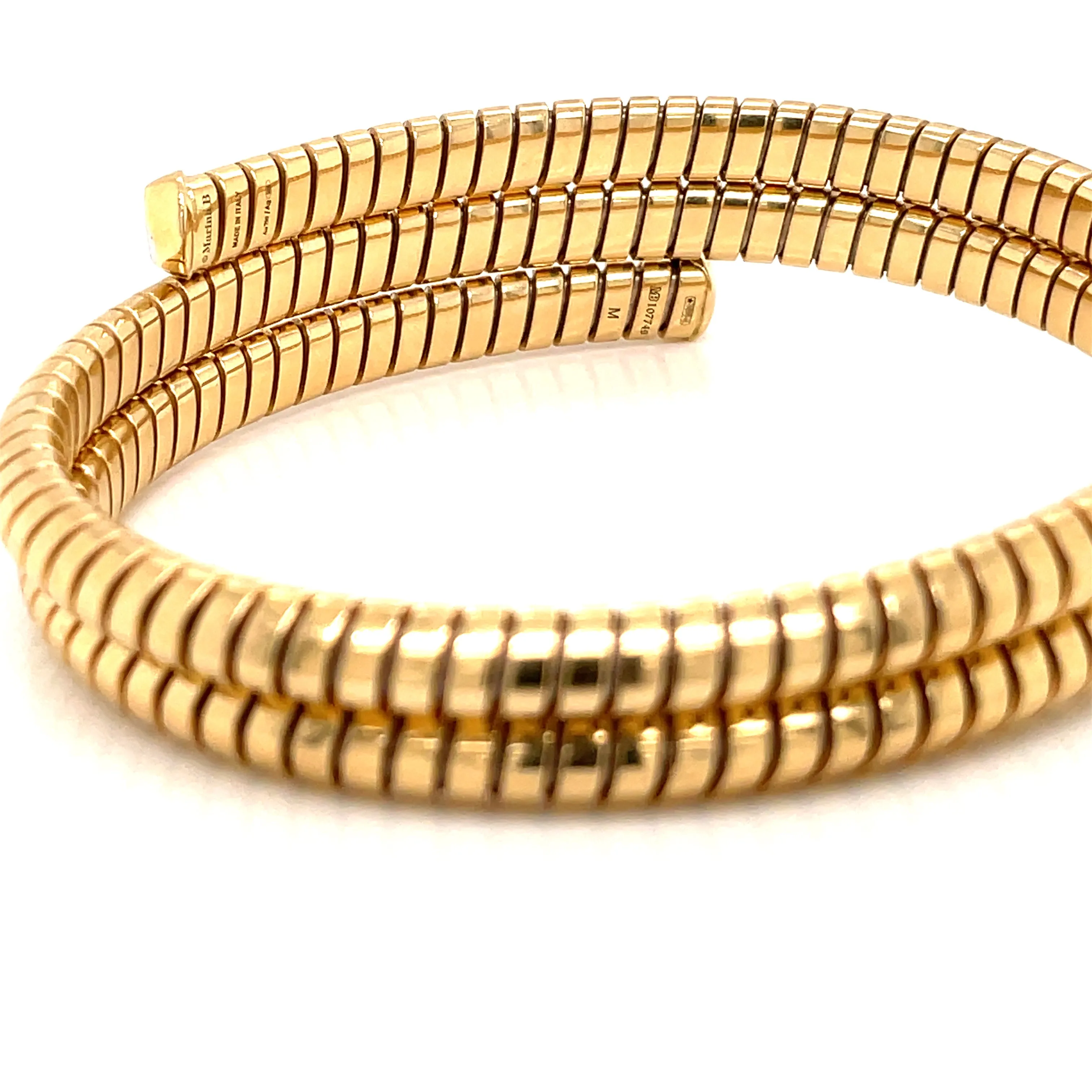 Marina B Trisolina Triple Pavé Diamond Gold Bangle