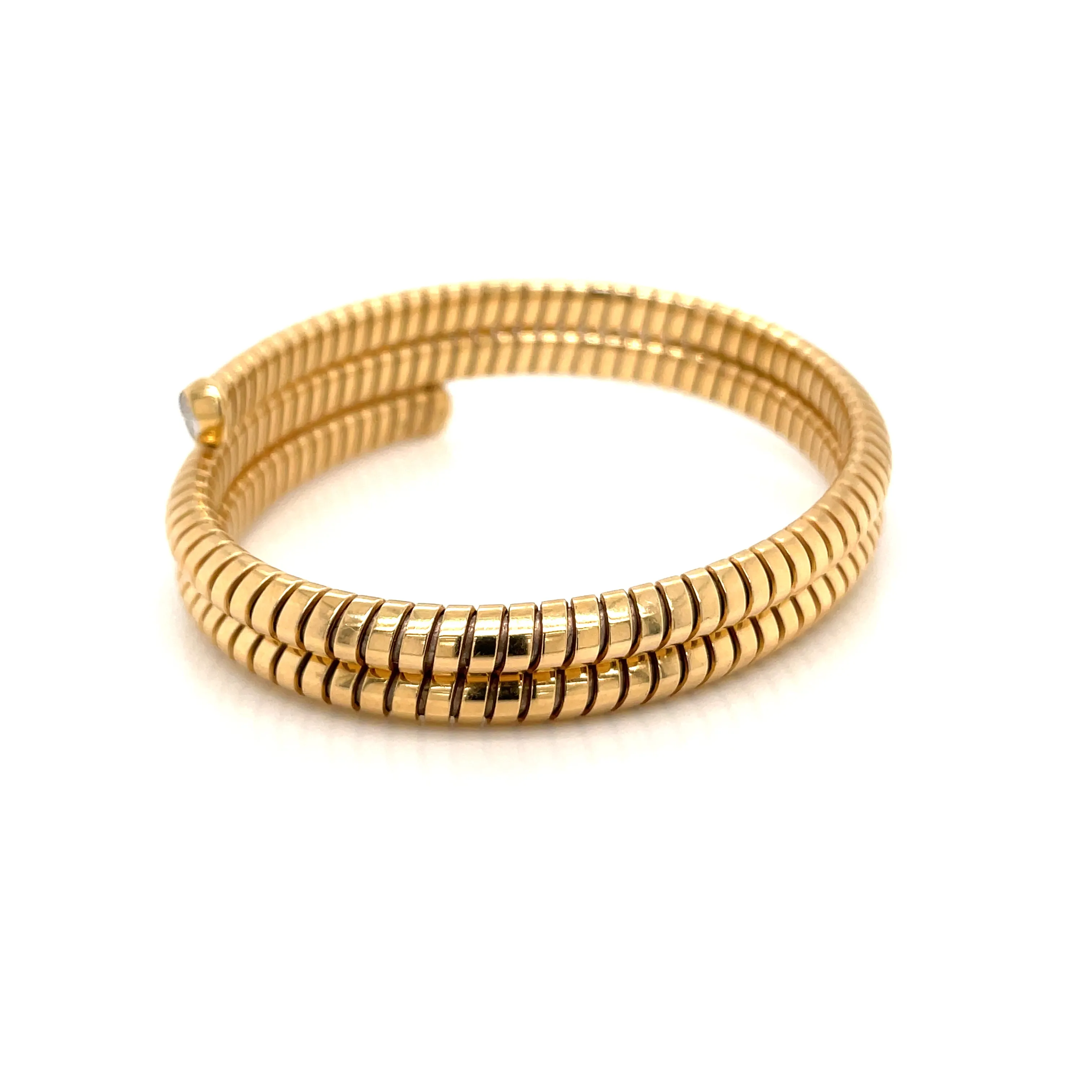 Marina B Trisolina Triple Pavé Diamond Gold Bangle