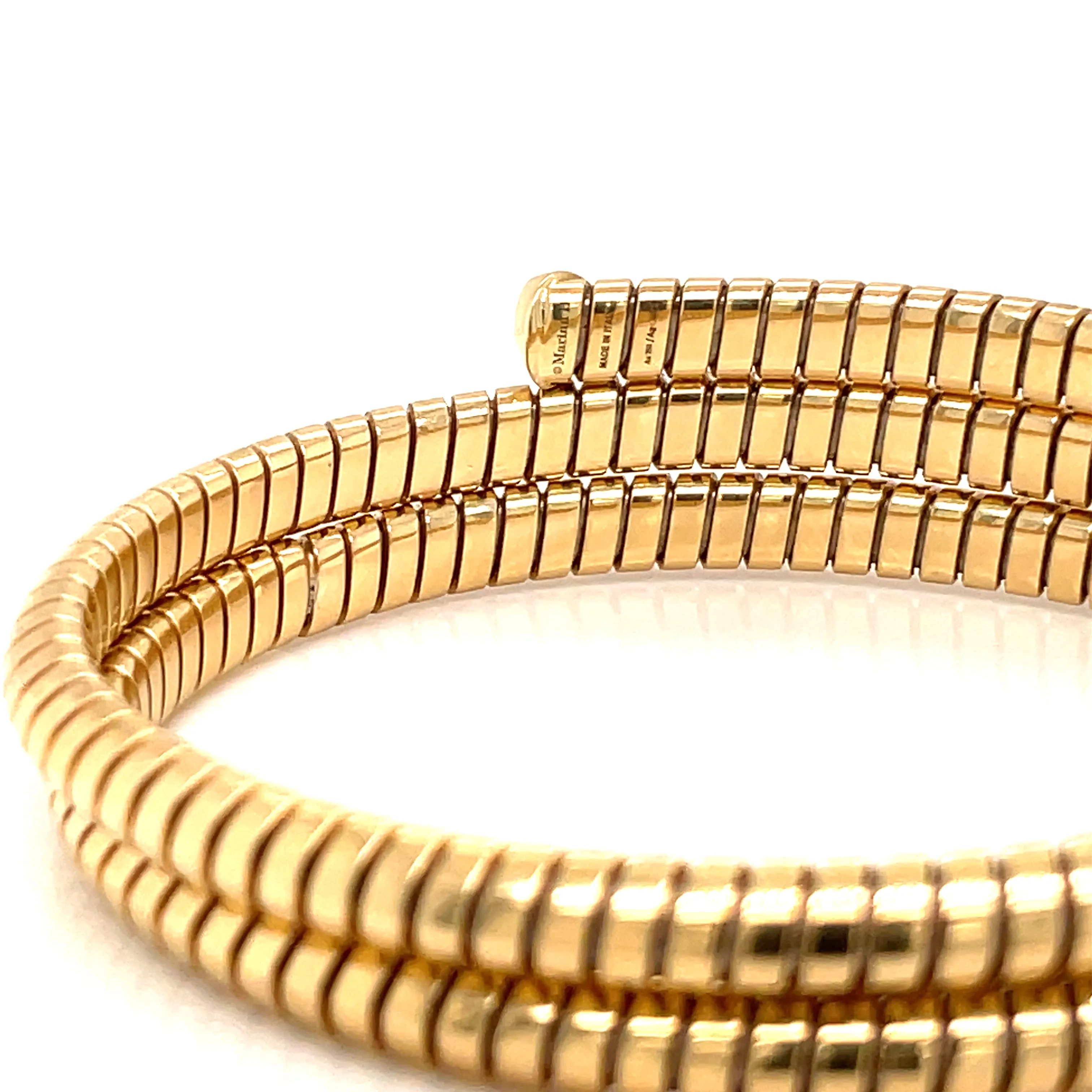 Marina B Trisolina Triple Pavé Diamond Gold Bangle