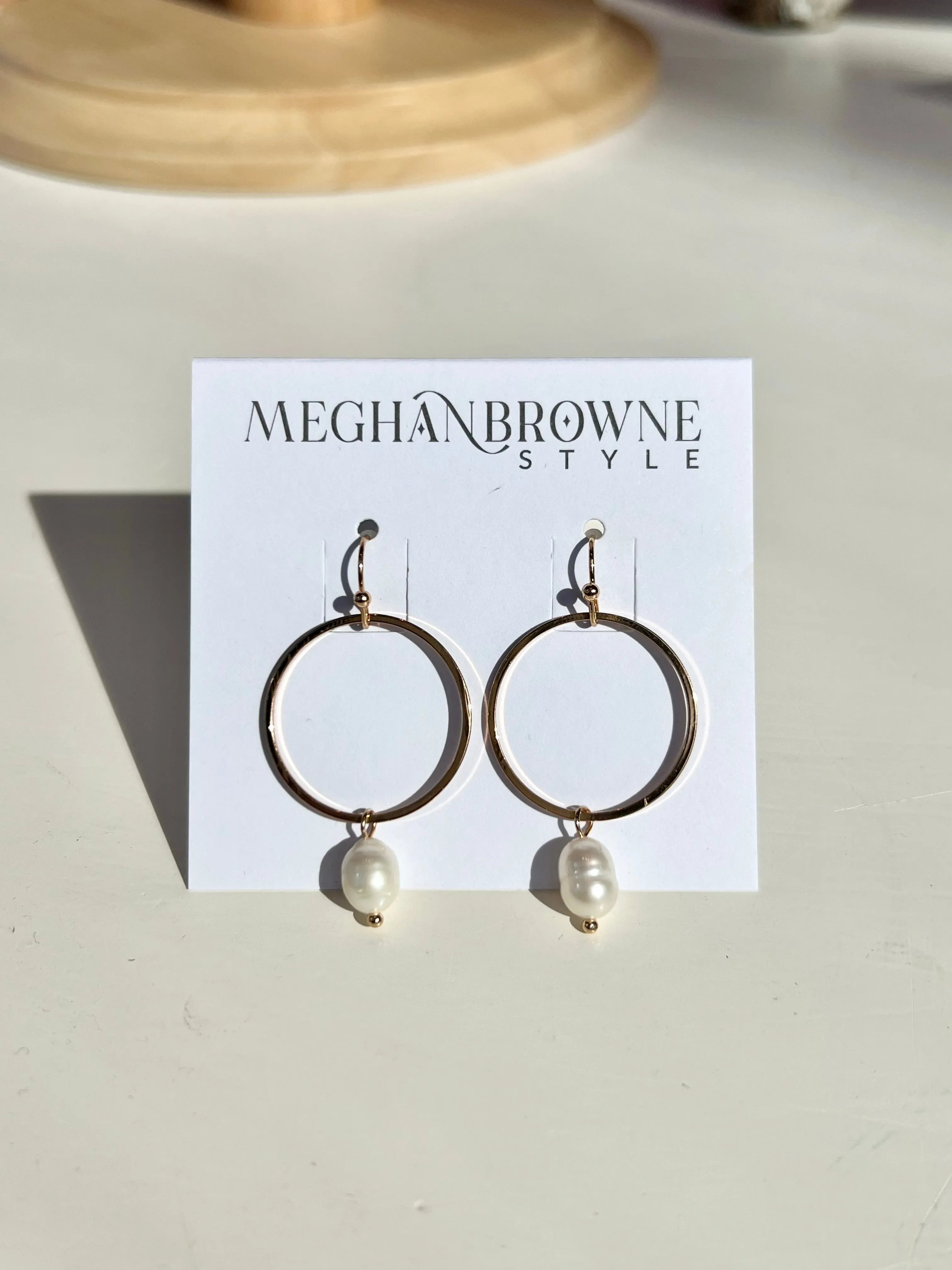 Meghan Browne Wyatt Earrings - Gold Pearl