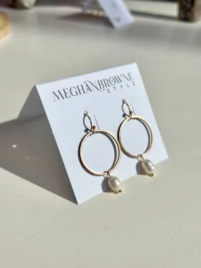 Meghan Browne Wyatt Earrings - Gold Pearl