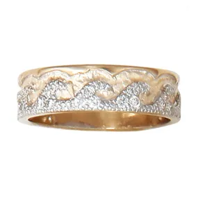 Men's Diamond Wave Band Ring