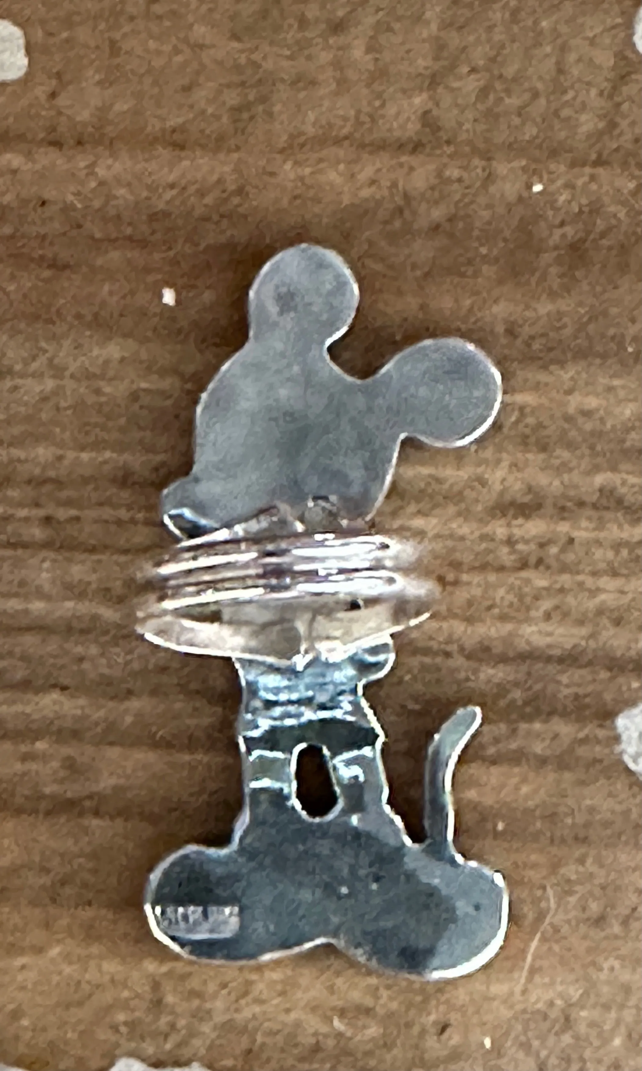 MICKEY MOUSE Zuni Toons Inlay Silver Ring • Size  9