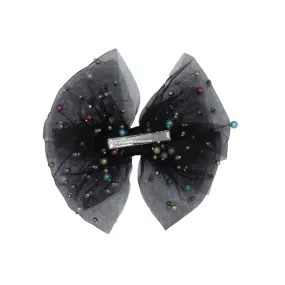 Multi-Colored Pearly Tulle Small Hairpin