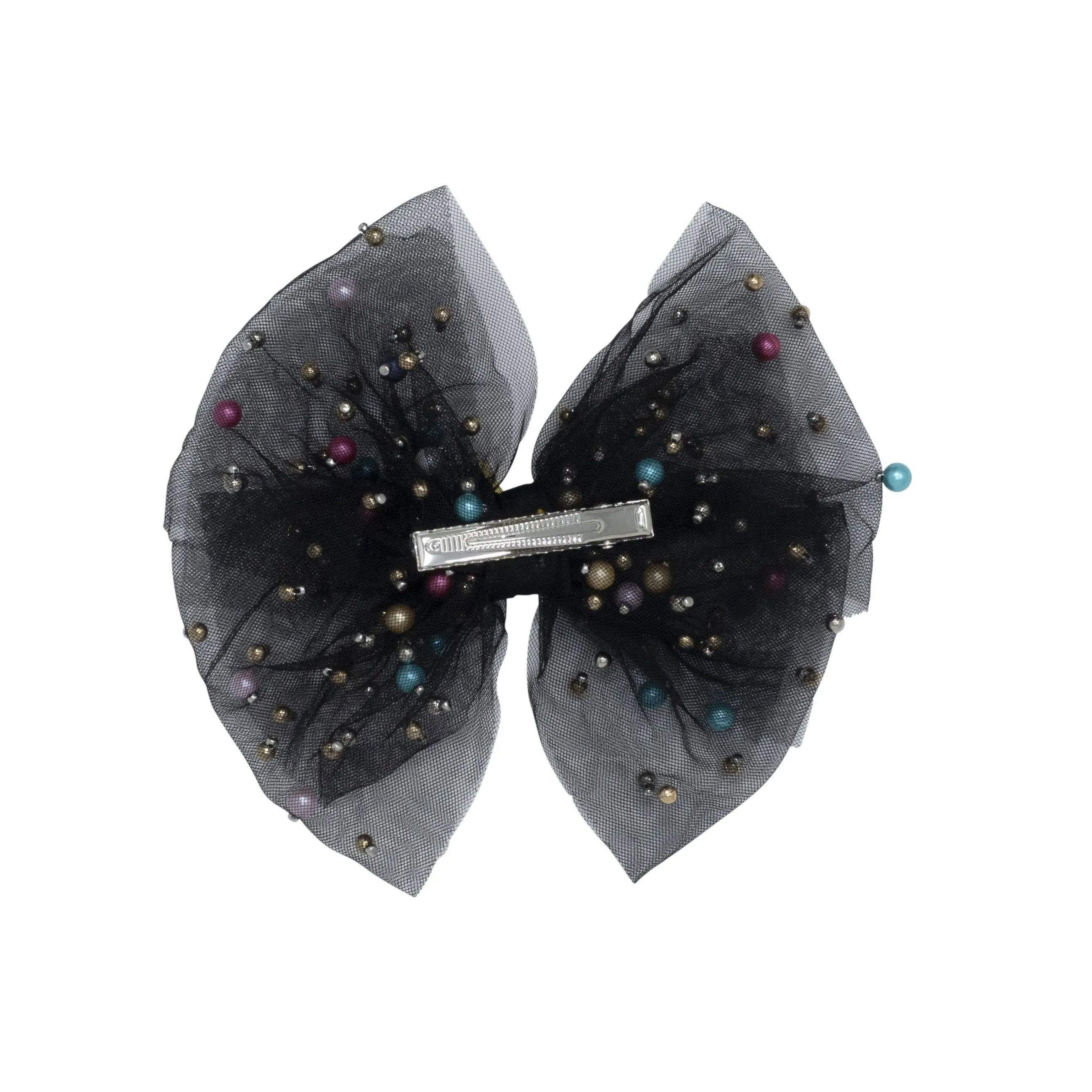 Multi-Colored Pearly Tulle Small Hairpin
