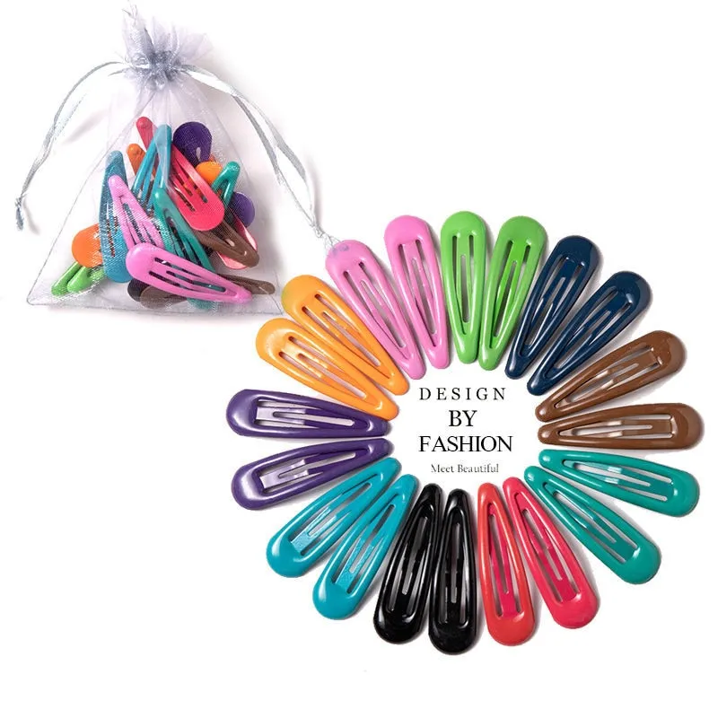 New Girls Cute Colorful Waterdrop Shape Hairpins Sweet Hair Clips Kids