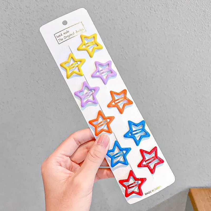 New Girls Cute Colorful Waterdrop Shape Hairpins Sweet Hair Clips Kids