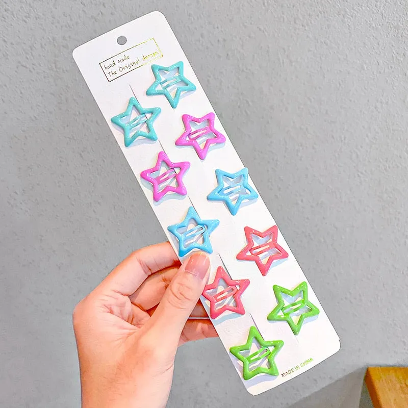 New Girls Cute Colorful Waterdrop Shape Hairpins Sweet Hair Clips Kids