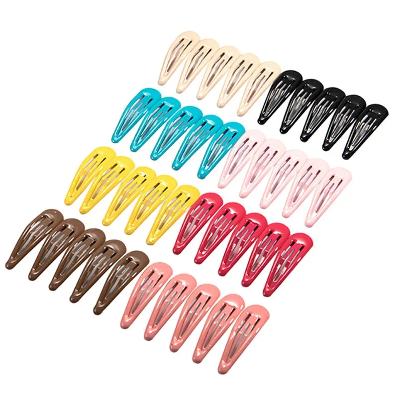 New Girls Cute Colorful Waterdrop Shape Hairpins Sweet Hair Clips Kids