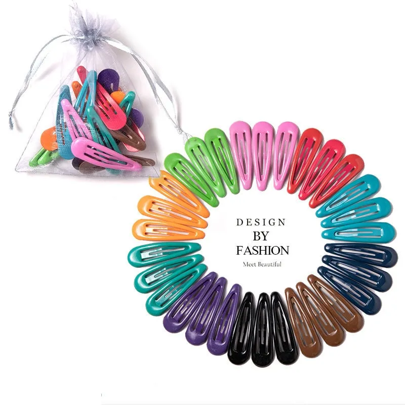 New Girls Cute Colorful Waterdrop Shape Hairpins Sweet Hair Clips Kids