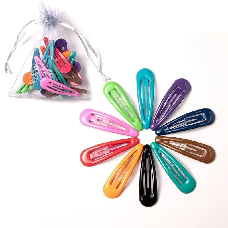 New Girls Cute Colorful Waterdrop Shape Hairpins Sweet Hair Clips Kids