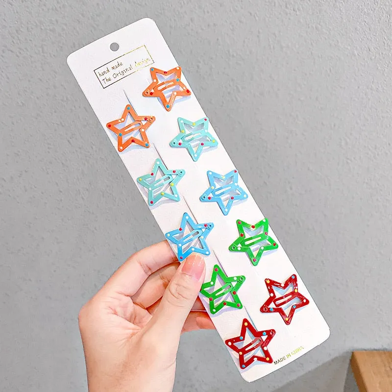 New Girls Cute Colorful Waterdrop Shape Hairpins Sweet Hair Clips Kids