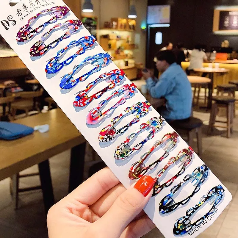 New Girls Cute Colorful Waterdrop Shape Hairpins Sweet Hair Clips Kids
