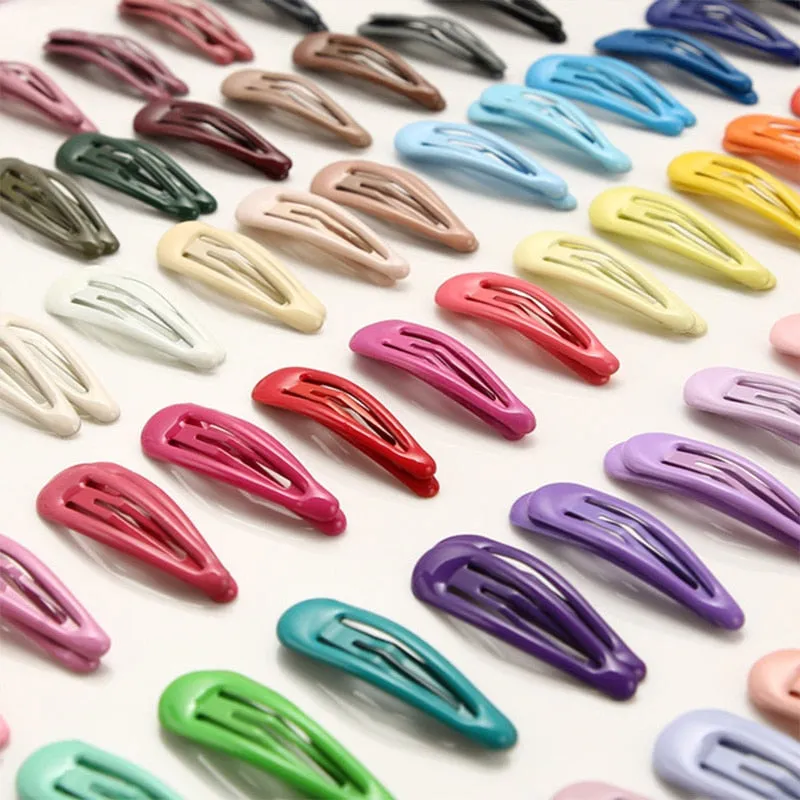 New Girls Cute Colorful Waterdrop Shape Hairpins Sweet Hair Clips Kids