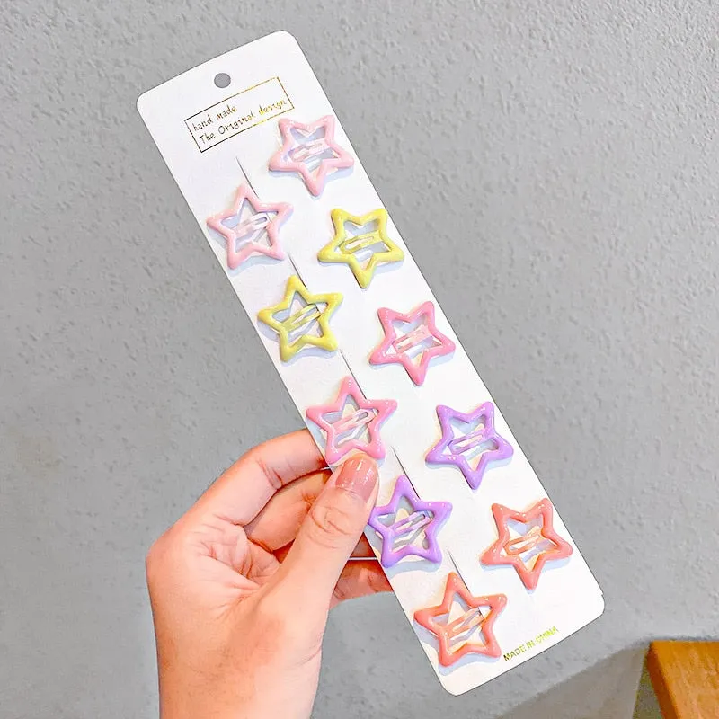 New Girls Cute Colorful Waterdrop Shape Hairpins Sweet Hair Clips Kids