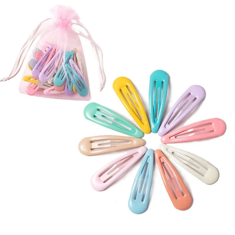 New Girls Cute Colorful Waterdrop Shape Hairpins Sweet Hair Clips Kids