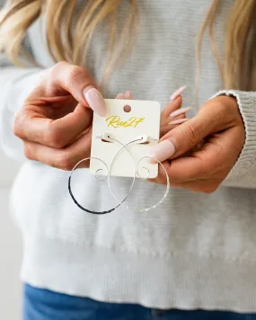 NEW! Silver Spiral Hoop Earring
