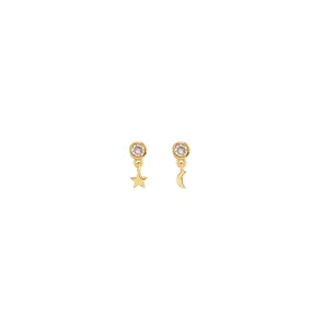 Night Sky Crystal Swing Stud Earrings