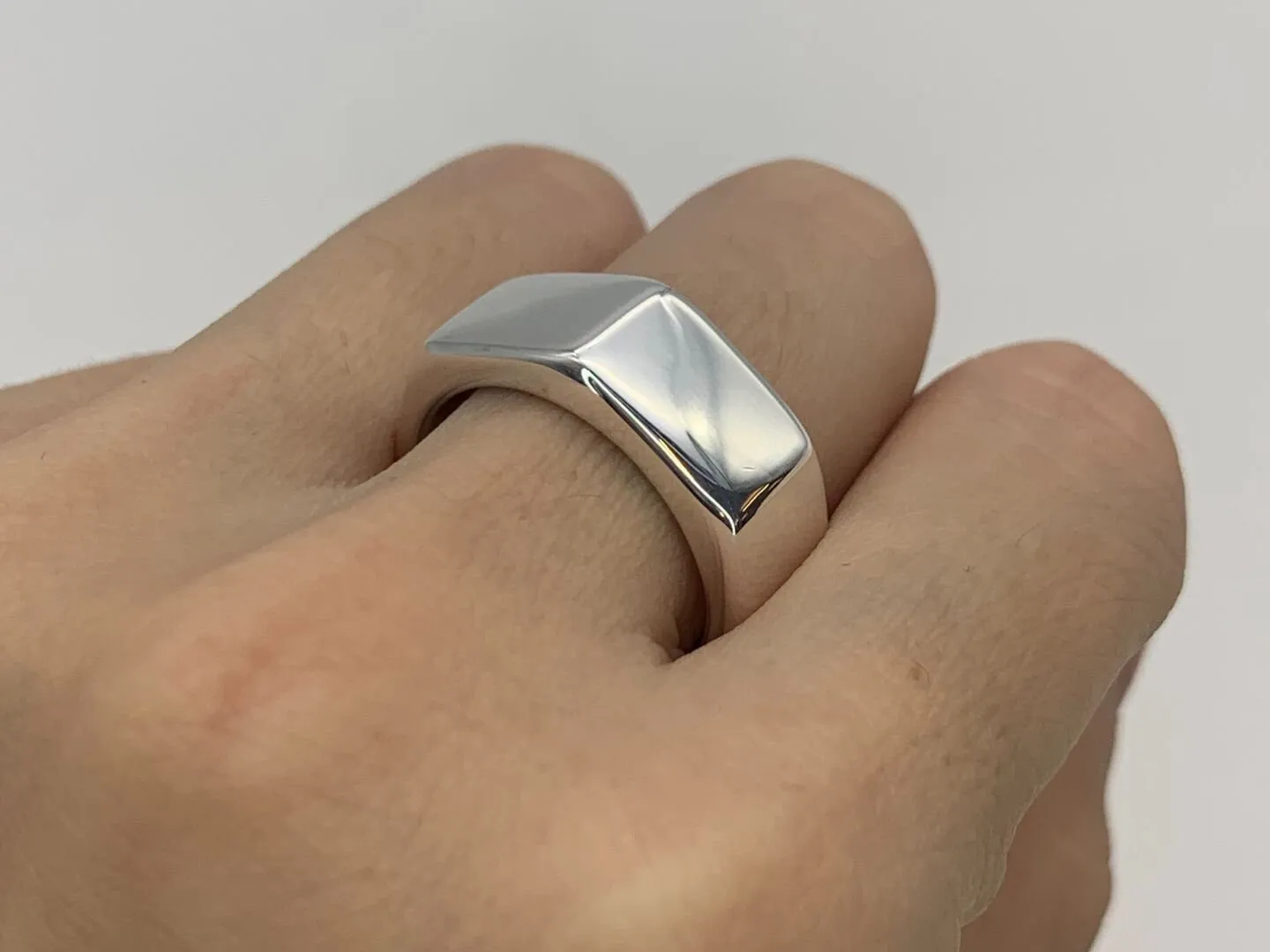 Nut Shaped Ring - Silver Hex Ring - Silver Nut Ring