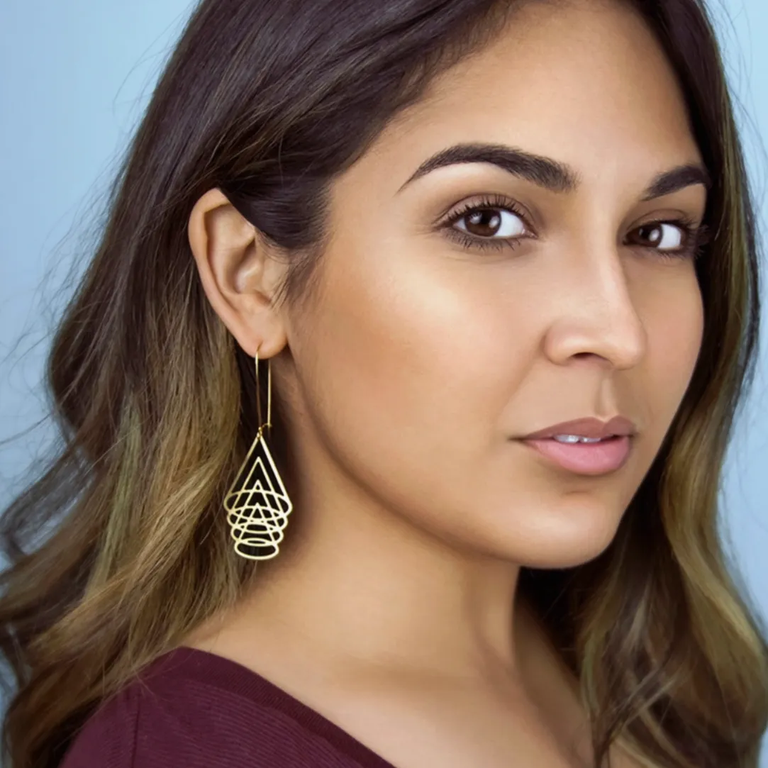 Overlapping Cones Earrings