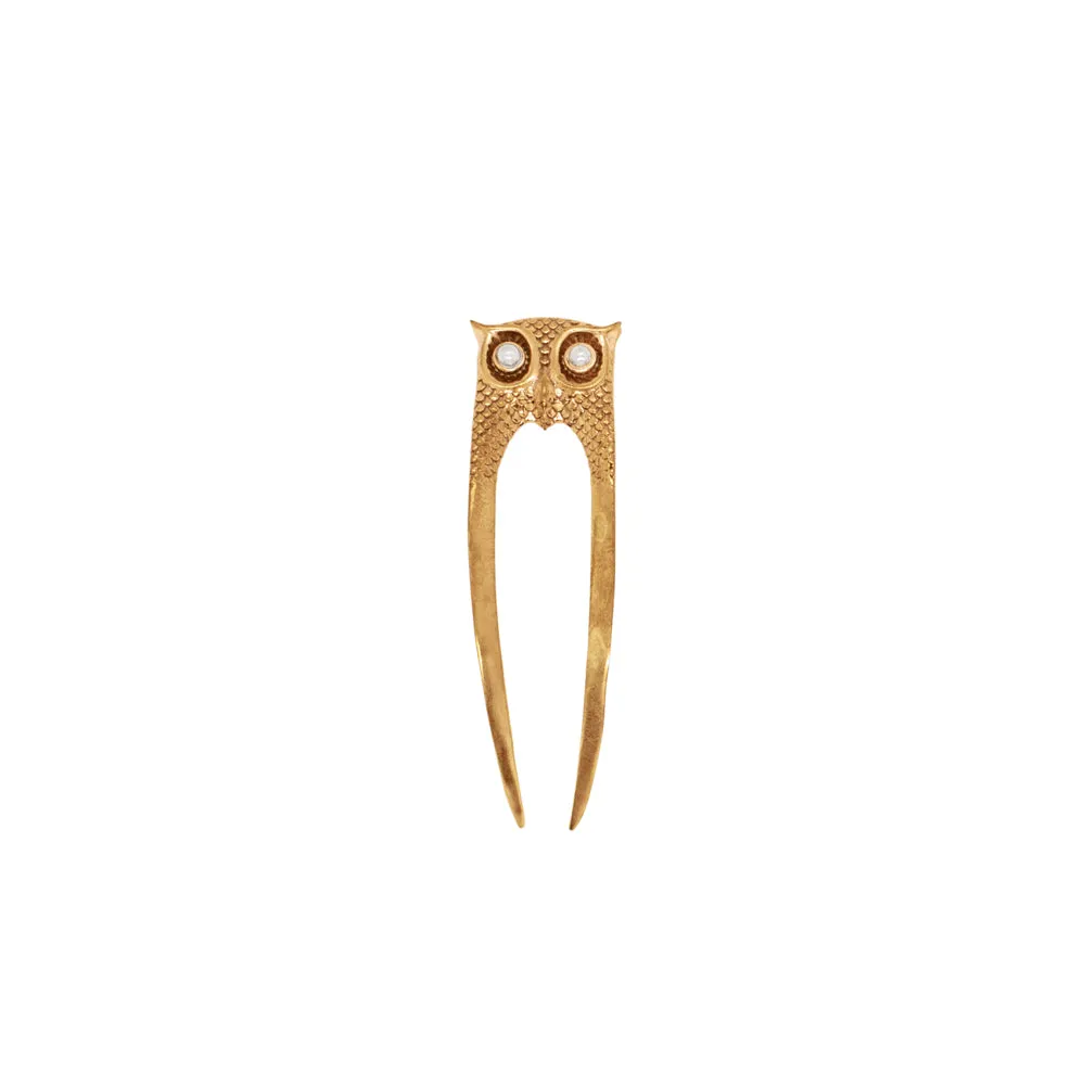 Owl Hair Pin in Bronze | Available to ship January 7, 2025