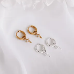 Paige - Gold or Silver Plated Stainless Steel Hoops
