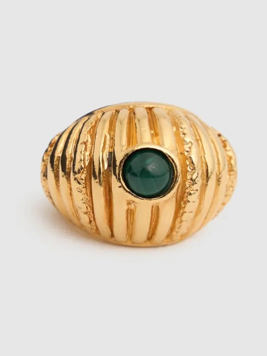 Paola Sighinolfi   Small Reef malachite thick ring 