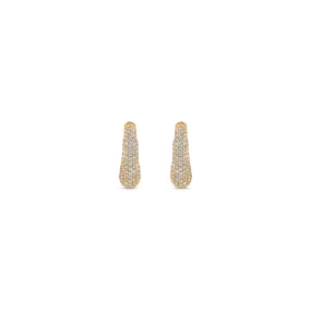 Pavé Demi Hoop Earrings