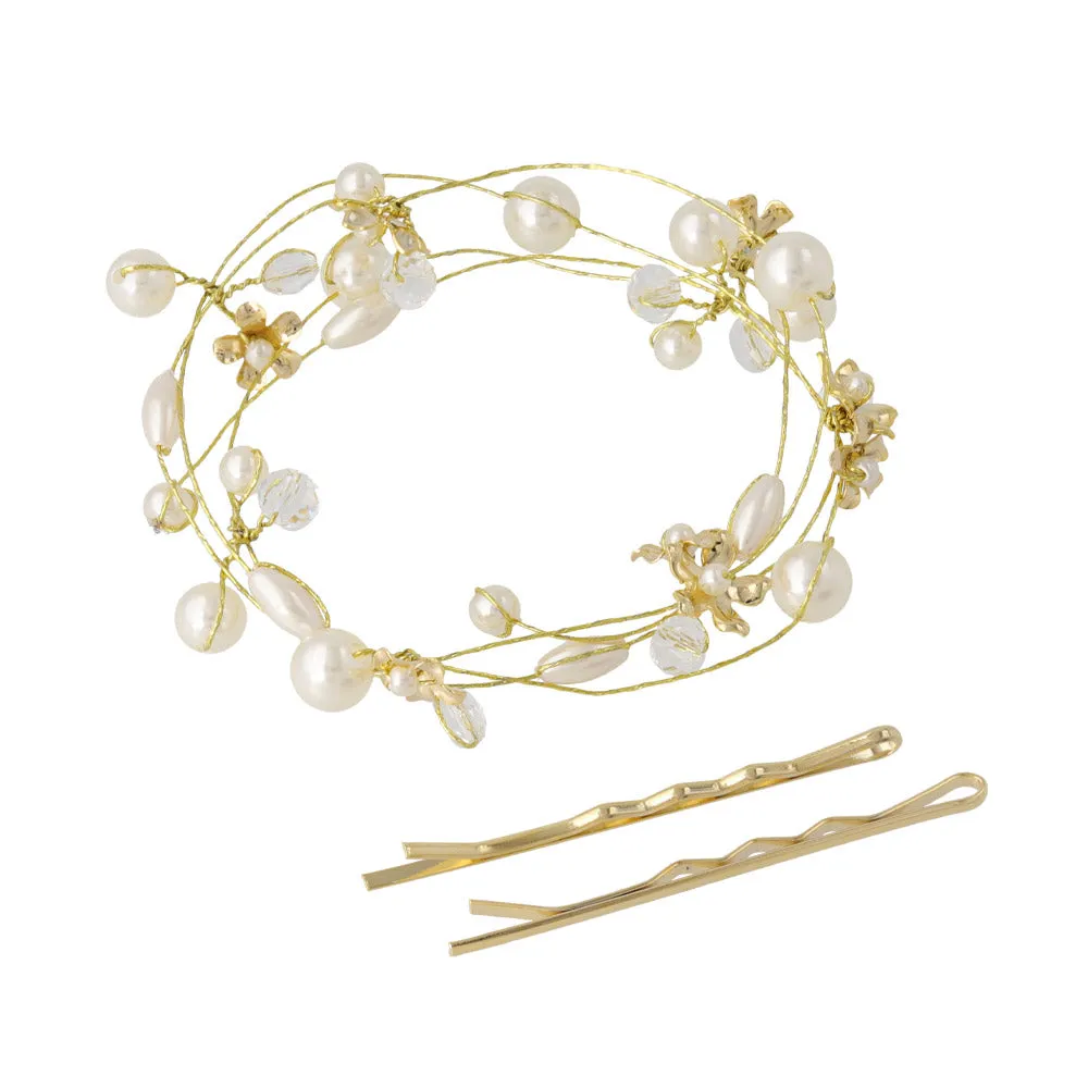 Pearl and Blossom Hair Vine