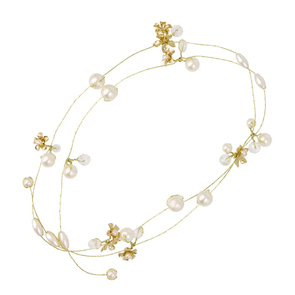 Pearl and Blossom Hair Vine