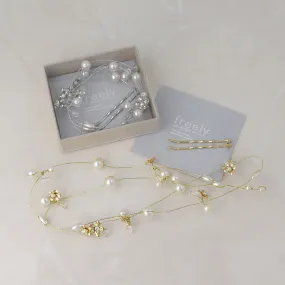Pearl and Blossom Hair Vine